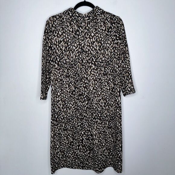 J. McLaughlin Women’s Sheila Dress Leopard Print 3/4 Sleeve Size Small - Picture 3 of 5